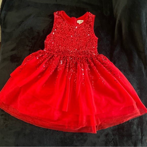 Cat & Jack Other - Cat & Jack Red Sequin Sleeveless Ballerina Style Tulle Skirt Girl’s Size M (7-8)
